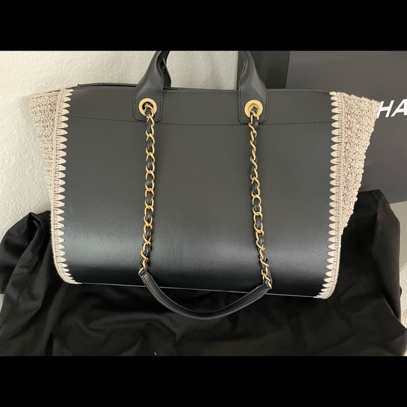 Chanel large Deauville bag with crochet. Extremely rare bag! - Picture 3 of 10